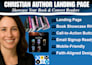 design a christian author landing page that converts readers into buyers